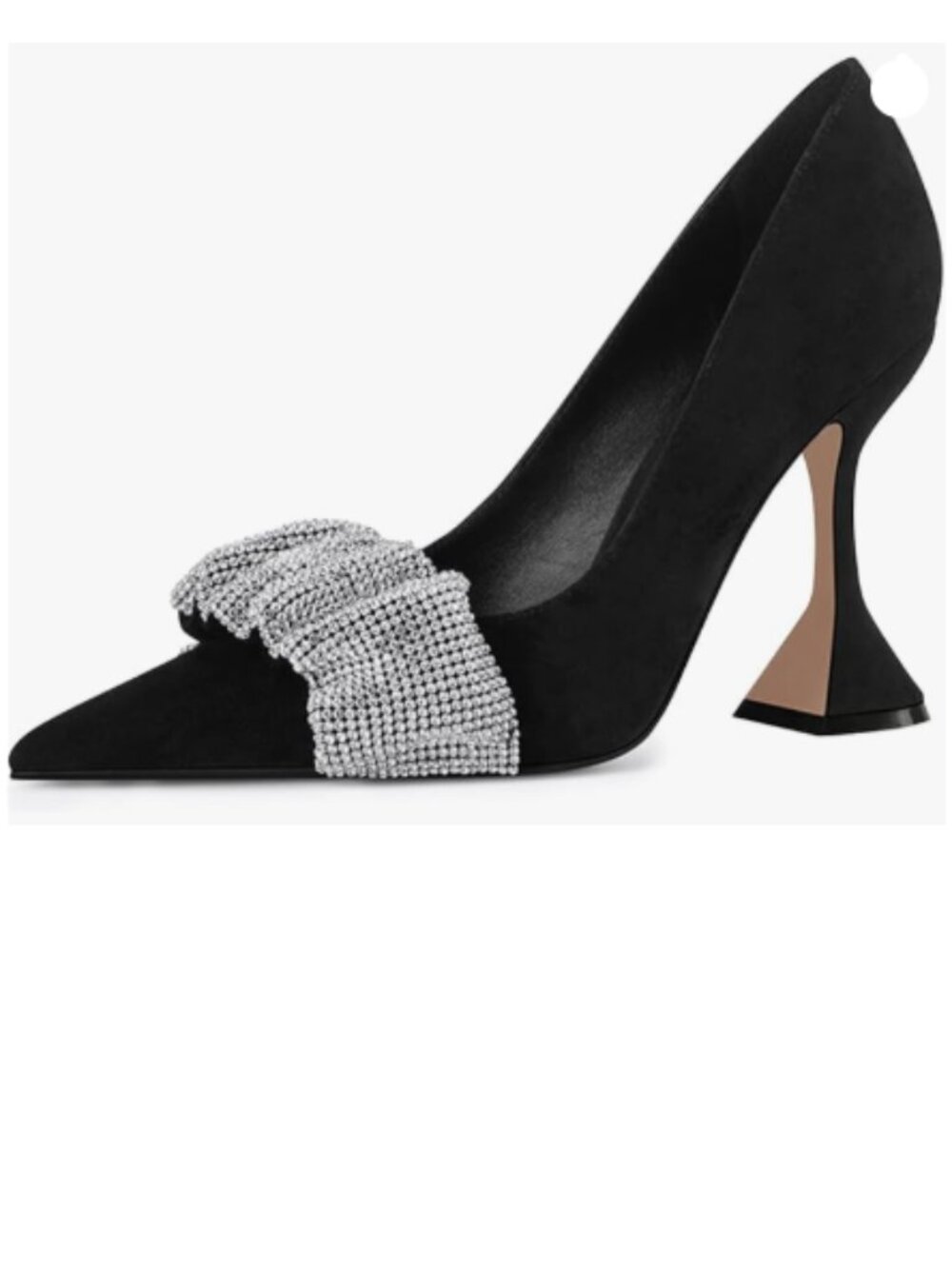 YDN Black Pointed Toe Slip on Pumps Special High Heel Shoe Party Prom Dress Lady